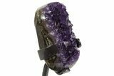 Sparkling Amethyst Geode With Metal Stand - Uruguay #342503-3